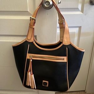 Dooney & Bourke Saffiano Leather Shoulder Bag-Maddie/black